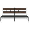 vidaXL Bettgestell ohne Matratze mit Kopfteil Braun Eiche 200x200 cm