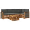 vidaXL Outdoor-Sofagarnitur 5 Stk. Natur und Anthrazit
