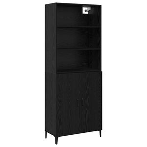 vidaXL Highboard Schwarz Eichen-Optik 69,5 x 32,5 x 180 cm