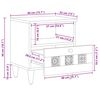 vidaXL Nachttisch 2 pcs Braun 40 x 33 x 46 cm Massivholz Mango