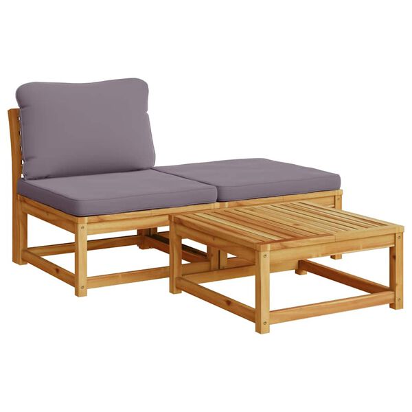 vidaXL 6-tlg. Garten-Lounge-Set mit Kissen Massivholz Akazie