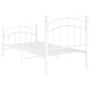 vidaXL Bettgestell Wei&szlig; Metall 100x200 cm