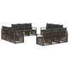 vidaXL Gartensofa-set 12 pcs Grau Poly-Rattan