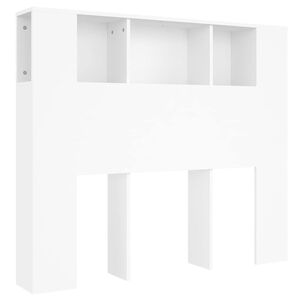 vidaXL Kopfteilschrank Wei&szlig; 120 x 18,5 x 102,5 cm