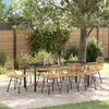 vidaXL Garten Essgruppe 9 pcs Braun Pulverbeschichteter Stahl