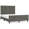 vidaXL Bettgestell ohne Matratze Dunkelgrau 140x200 cm Samt