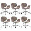 vidaXL Drehbare Esszimmerst&uuml;hle 6 Stk. Taupe Stoff