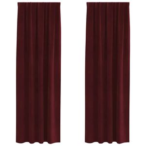 vidaXL Verdunkelungsvorh&auml;nge 2 pcs Weinrot 140 x 225 cm Samt