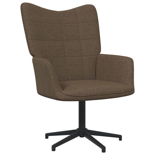 vidaXL Relaxsessel mit Hocker Braun Stoff