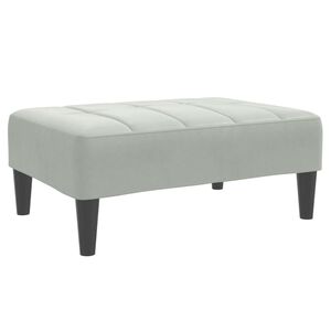 vidaXL Fu&szlig;hocker Hellgrau 77x55x31 cm Samt