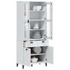 vidaXL Highboard VIKEN Weiß 80x40x190 cm Massivholz Kiefer