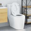 vidaXL Toilettensitz Wei&szlig; 44,5 x 37,3 x 4,3 cm Duroplast