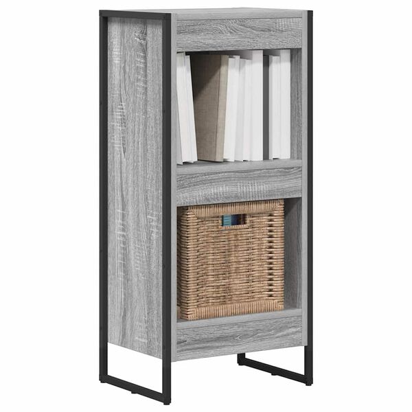 vidaXL B&uuml;cherregal Graues Sonoma 80 x 30 x 155 cm Holzwerkstoff