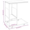 vidaXL Beistelltisch mit Rollen Wei&szlig; 55x36x63,5 cm Holzwerkstoff