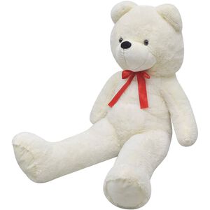 vidaXL Weicher XXL-Pl&uuml;sch-Teddyb&auml;r Wei&szlig; 85 cm