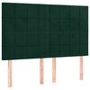 vidaXL Kopfteil Dunkelgr&uuml;n 144x5x118/128 cm Samt