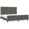 vidaXL Bettgestell ohne Matratze Dunkelgrau 160x200 cm Samt