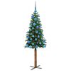 vidaXL Schlanker Weihnachtsbaum mit 150 LEDs mit St&auml;nder Gr&uuml;n 150 cm