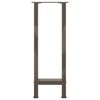 vidaXL Konsolentischbeine Naturstahl 2 Stk. 38x(72-73) cm Stahl