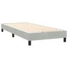 vidaXL Boxspringbett mit Matratze & LED Hellgrau 100x220 cm Samt