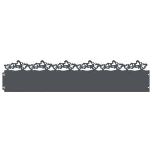 vidaXL Rasenkanten 10 stk. 103 x 0,05 x 22 cm Stahl Anthrazit