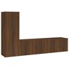 vidaXL 3-tlg. TV-Schrank-Set Braun Eichen-Optik Holzwerkstoff