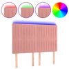 vidaXL LED Kopfteil Rosa 144x5x118/128 cm Samt