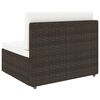 vidaXL Modulares 3-Sitzer-Sofa Poly Rattan Braun