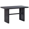 vidaXL Gartentisch Schwarz 110x60x67 cm Poly Rattan