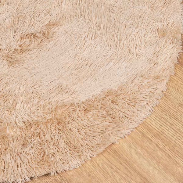 vidaXL Teppich Shaggy Hochflor NAVARRA Beige 200x200 cm Polyester