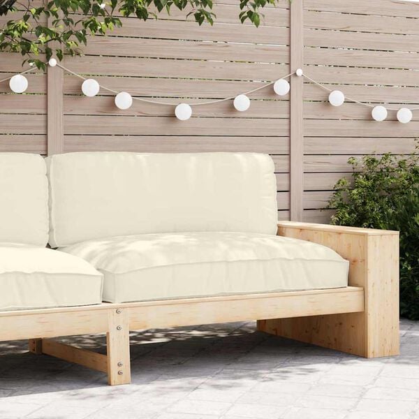 vidaXL Palletkissen geeignet für Sitz Creme 120 x 80 x 12 cm