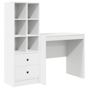 vidaXL Schreibtisch Wei&szlig; 125,5 x 50 x 127 cm 2 stk.