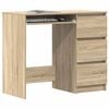vidaXL Schreibtisch Sonoma-Eiche 90x45x76 cm Holzwerkstoff