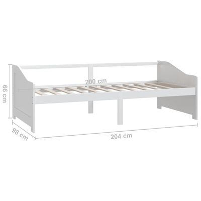 vidaXL Tagesbett 3-Sitzer Weiß Massivholz Kiefer 90x200 cm