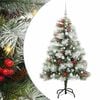 vidaXL K&uuml;nstlicher Weihnachtsbaum Gr&uuml;n und Wei&szlig; 150 cm
