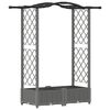 vidaXL Hochbeet mit Rankgitter und Dach Hellgrau 124 x 40 x 123 cm PP