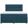 vidaXL Boxspringbett mit Matratze Blau 200x200 cm Samt