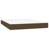 vidaXL Boxspringbett mit Matratze & LED Dunkelbraun 140x190 cm Stoff
