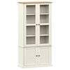 vidaXL Vitrine VIGO Wei&szlig; 85x35x170 cm Massivholz Kiefer