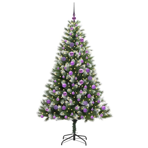 vidaXL K&uuml;nstlicher schwenkbarer Weihnachtsbaum mit flockigem Schnee