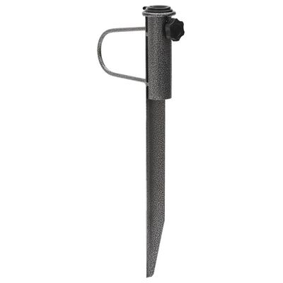 vidaXL Schirmständer mit Erdspießen 2 Stk. 19x42 cm Verzinkter Stahl