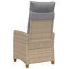vidaXL Liegestuhl mit Teeteller 62 x 64 x 112 cm Poly-Rattan