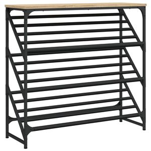 vidaXL Schuhregal Sonoma-Eiche 90x30x85 cm Holzwerkstoff