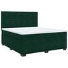 vidaXL Boxspringbett mit Matratze Dunkelgr&uuml;n 180x200 cm Samt