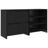vidaXL Sideboard 2 pcs Schwarz Eichen-Optik 70 x 41 x 75 cm