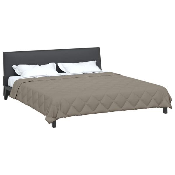 vidaXL Sommerdecke Hellgrau 240 x 260 cm Mikrofaser