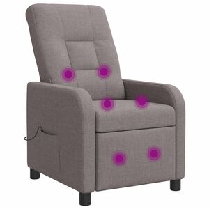 vidaXL Massage Relaxsessel Taupe Stoff