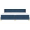 vidaXL Boxspringbett mit Matratze mit Kopfteil Blau 200 x 200 cm Stoff
