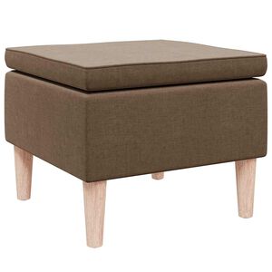 vidaXL Hocker mit Holzbeinen Braun Stoff