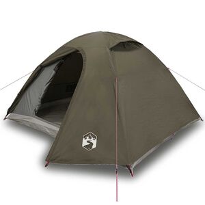 vidaXL Kuppel-Campingzelt 4 Personen Braun Wasserdicht